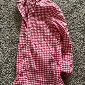 Vineyard Vines Men's Red Gingham Shirt